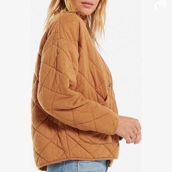 Z Supply Maya Quilted Camel Jacket - Picture 2 of 5